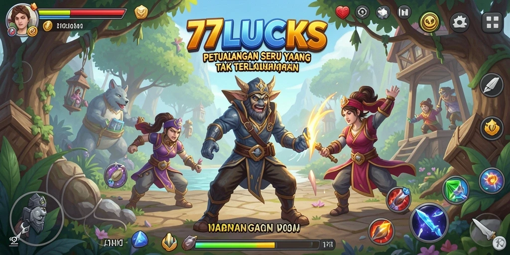 Gameplay petualangan yang mendebarkan dan interaktif di 77LUCKS.