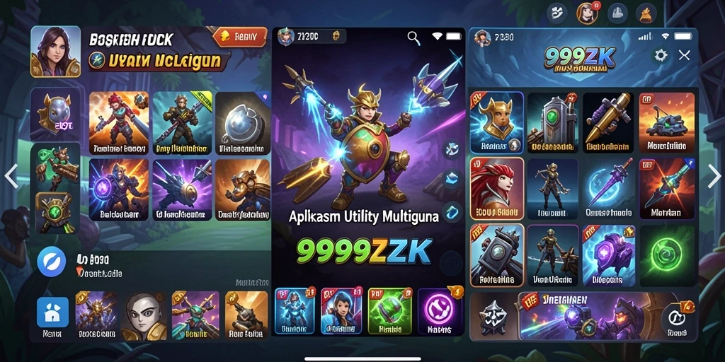 Tampilan antarmuka pengguna aplikasi 999ZK yang sederhana dan fungsional.