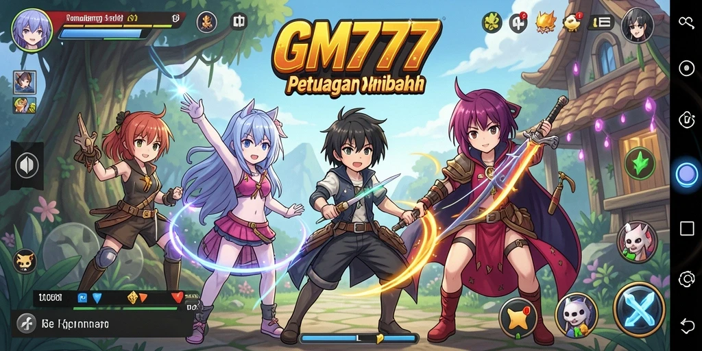 Tampilan menarik dari gameplay Anime di GM777.
