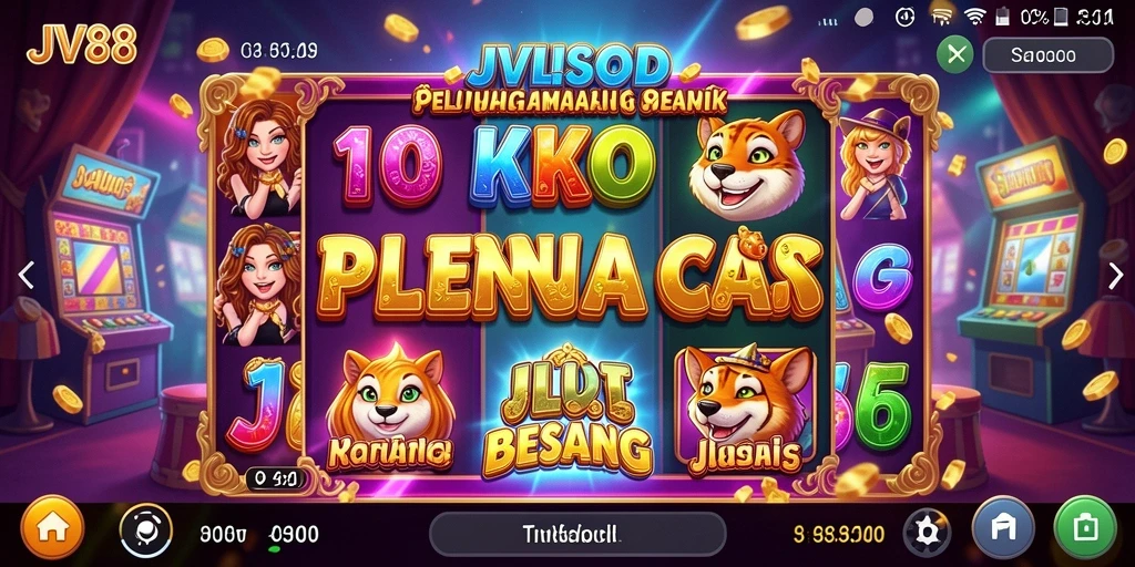 Screenshot utama JV88 menampilkan permainan Slot yang seru dan menghibur.