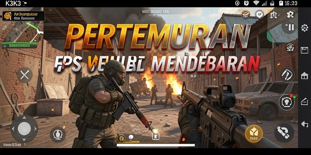 Tangkapan layar K3K3 menampilkan aksi tembak-menembak yang mendebarkan.
