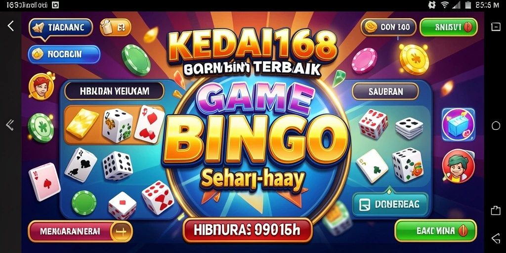 Tampilan seru permainan Bingo di KEDAI168 dengan fitur interaktif.