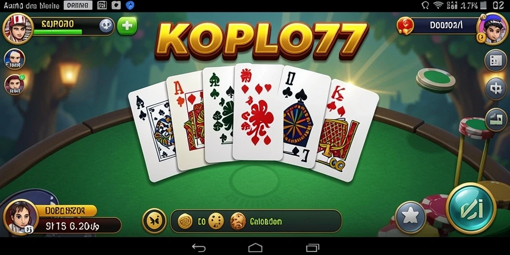 Tampilan gameplay KOPLO77 yang menampilkan permainan domino yang seru.