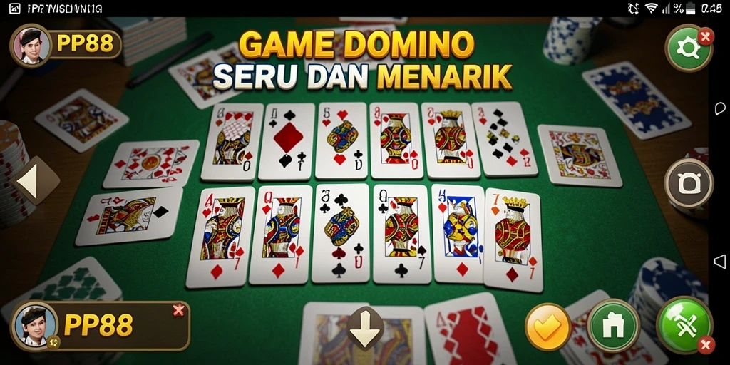 Screenshot utama PP88 menampilkan gameplay seru permainan Domino.