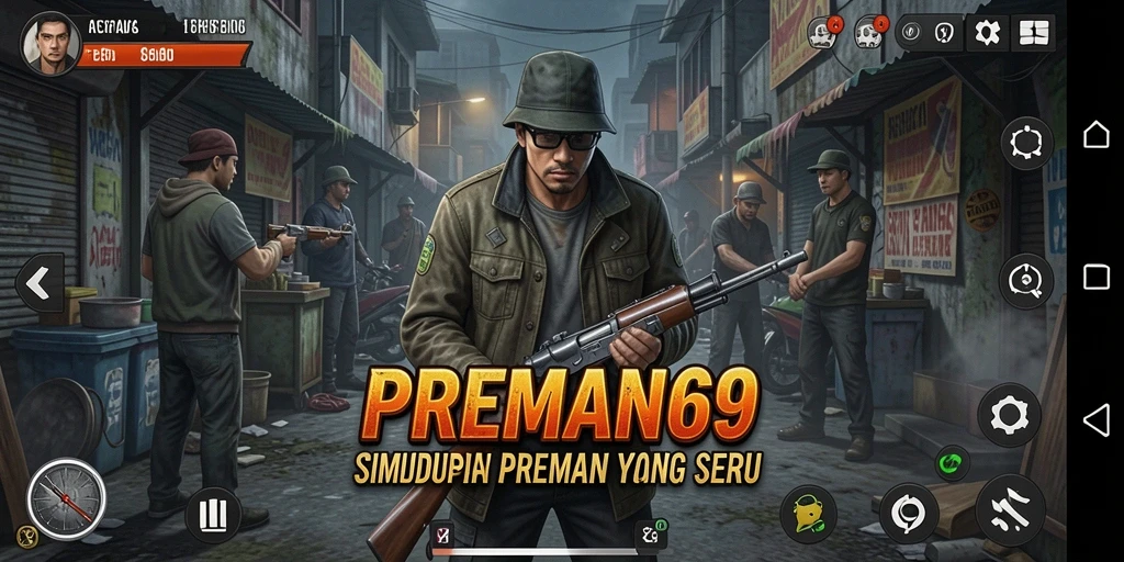 Tampilan gameplay <strong>PREMAN69</strong> yang penuh aksi dengan elemen simulation.