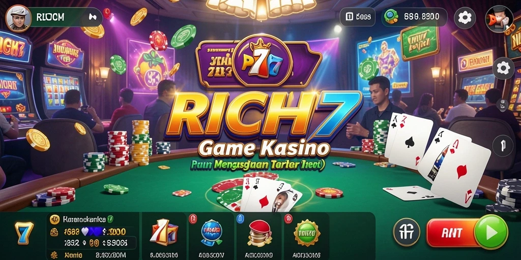 Screenshot RICH7 menampilkan gameplay Kasino yang menarik dan penuh aksi.