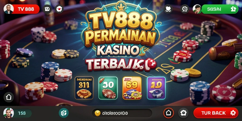 Screenshot gameplay Kasino dari aplikasi TV888 yang menggembirakan.