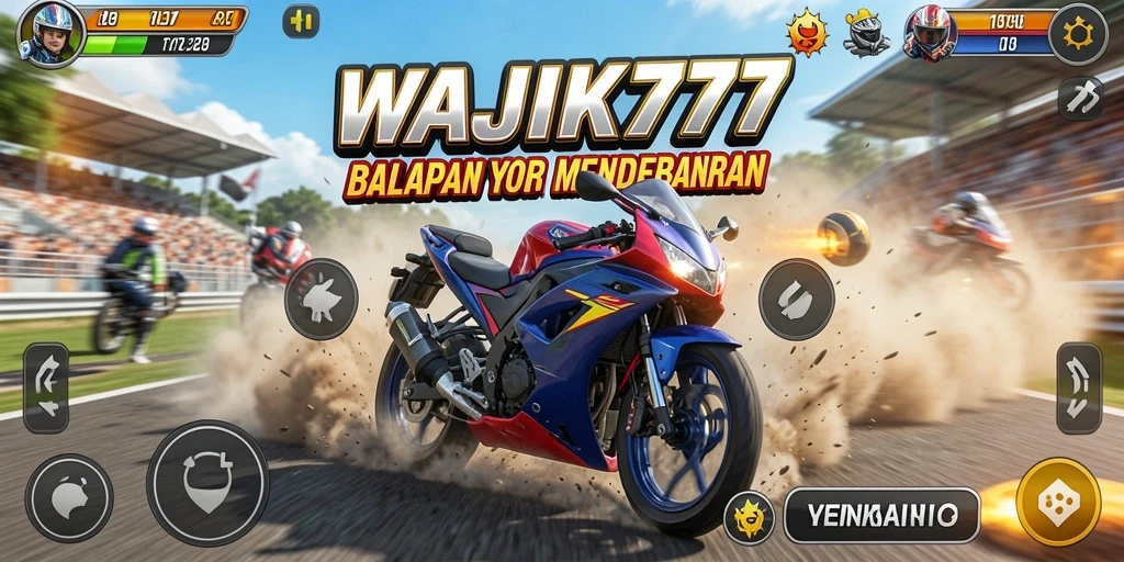 Gameplay menegangkan di balapan motor WAJIK777.