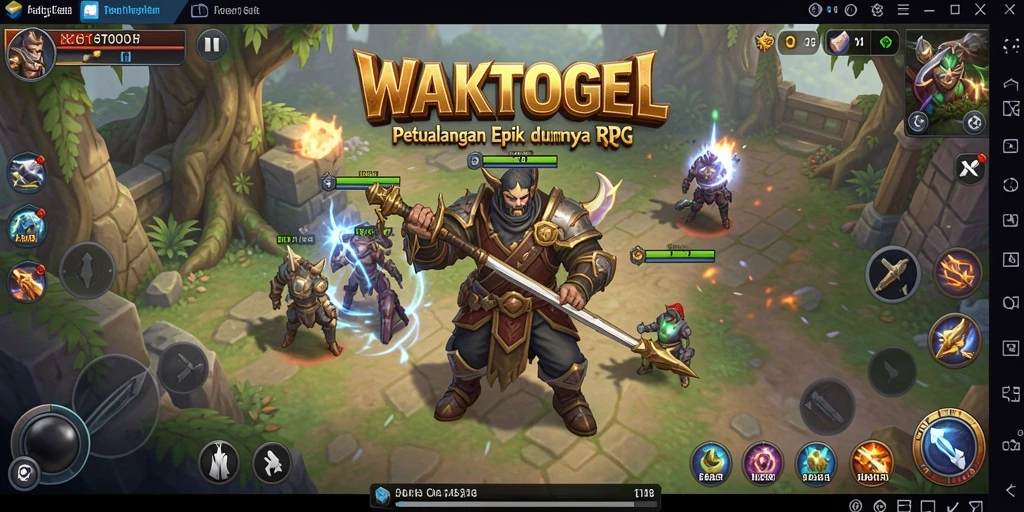 Tampilan gameplay menarik dalam WAKTOGEL menampilkan pertarungan seru di dunia RPG.